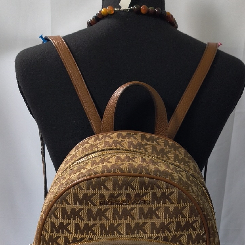 Like New Michael Kors Signature Jacquard backpack - Excellent Condition - Picture 6 of 12